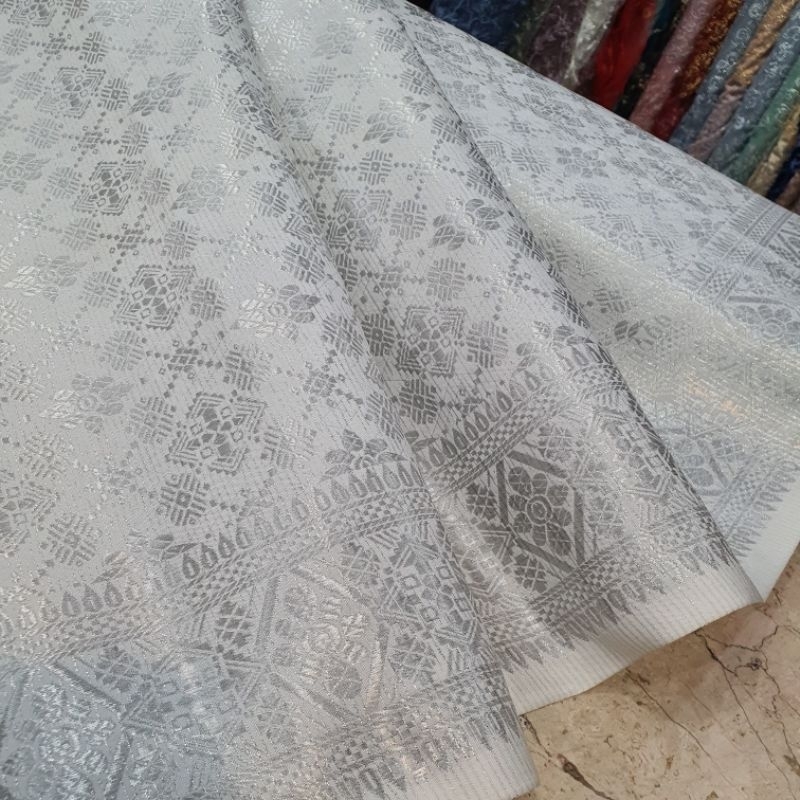 new songket meteran khusus putih
