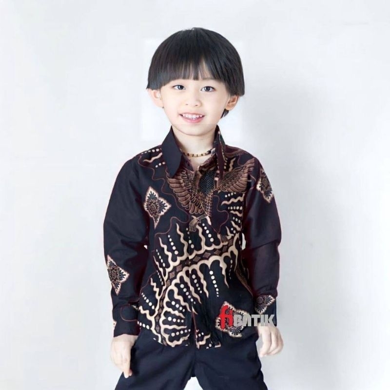 Batik anak lengan panjang umur 3-13 tahun batik Pekalongan hem anak size m l xl xxl fashion anak kemeja anak formal batik anak