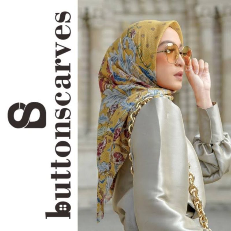 buttonscarves the royale yellow