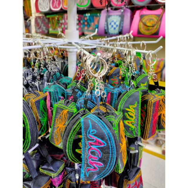 Gantungan kunci dompet koin Aceh/Dompet Khas Aceh/Dompet Kas Aceh