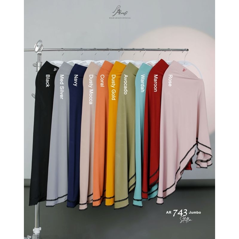 Ar Rafi Jilbab Hijab Jumbo  Ar 743 Variasi Renda