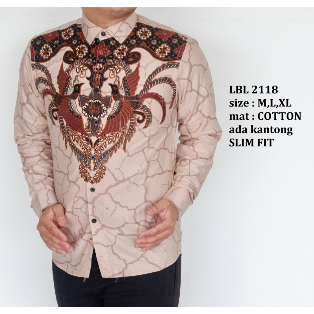 KEMEJA BATIK PRIA SLIM FIT BAJU BATIK PRIA SLIM FIT PREMIUM LBL2118