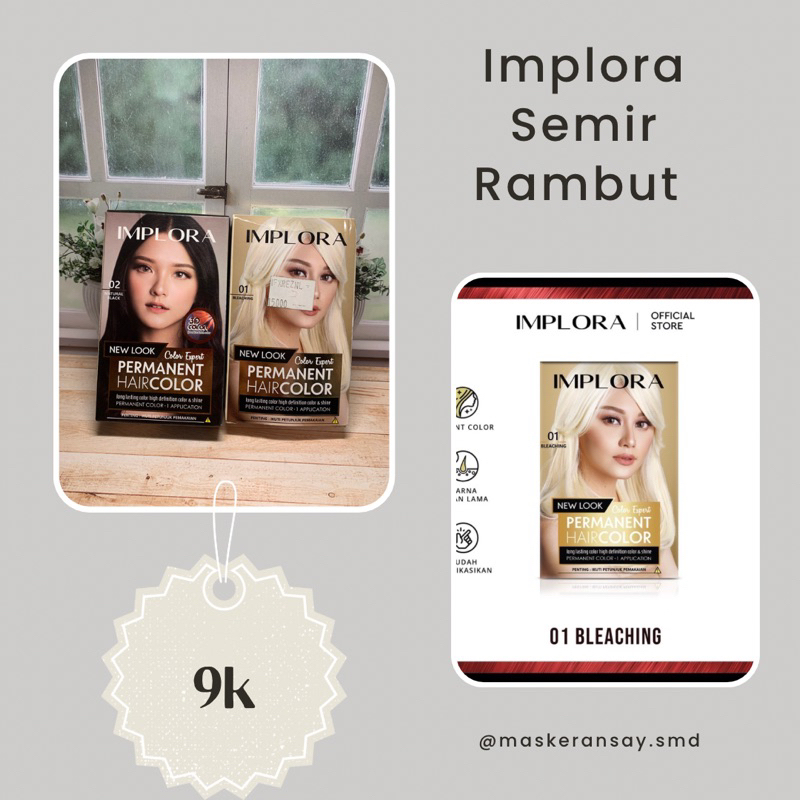 Semir rambut Implora / pewarna rambut Implora