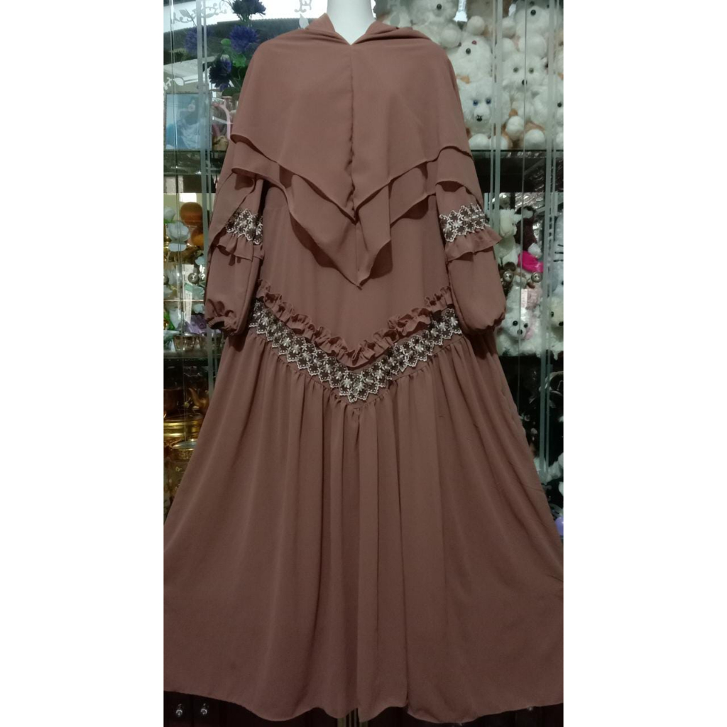 terbaru!!! gamis model SGR (segitiga renda) untuk dewasa