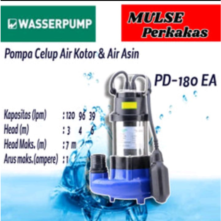 Pompa Celup Air Kotor & Air Asin Wasser PD 180EA (Otomatis)