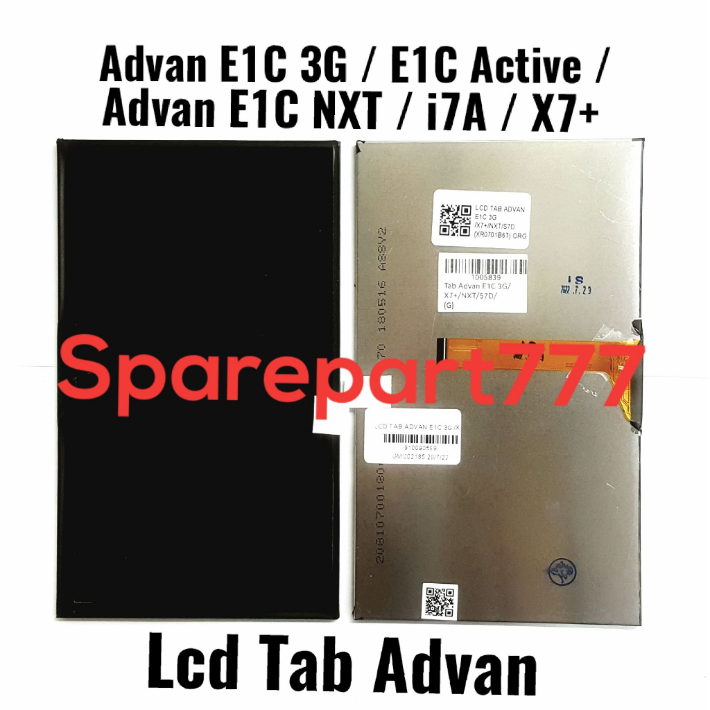 Lcd Only Tablet Advan E1C 3G - E1C Active - Advan E1C NXT i7A X7+
