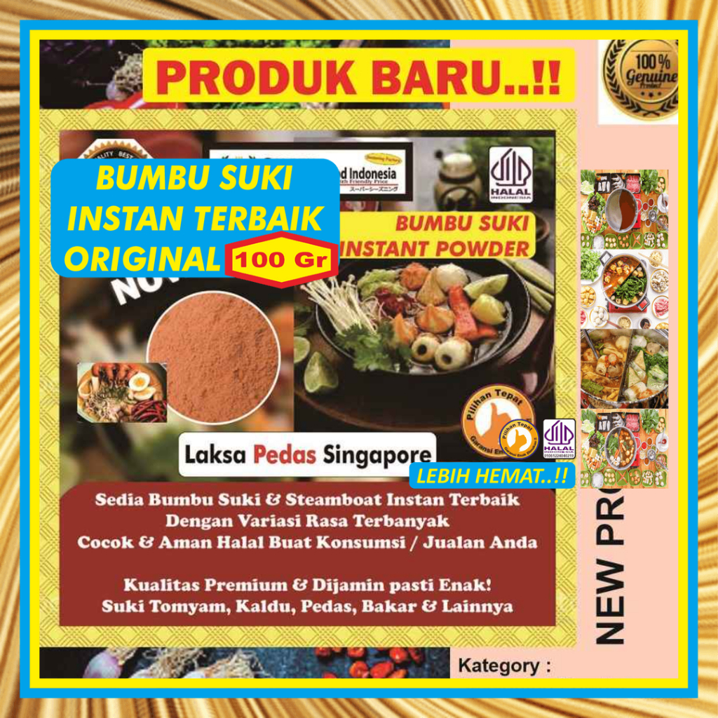 

Bumbu Shabu Instan Laksa Pedas Singapore 100Gr Hotpot Sample Rasa Kuah Laksa Pedas Singapore Kecil Halal Suki Steamboat Sabu Kuah Soup Original Stemboat Steambot Steamboot Sukiyaki Grill Bakar Instant Gafi Murah Enak Terbaik Premium Promo Rekomendasi