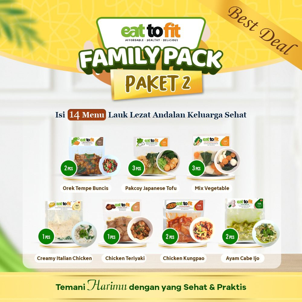 MAKANAN DIET EAT TO FIT PAKET KELUARGA SEHAT - FROZEN FOOD