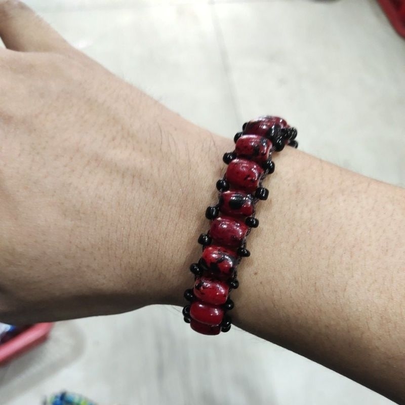 termurah terbaru gelang tangan batu premium impor lusinan tali serut warna mix isi 12pcs