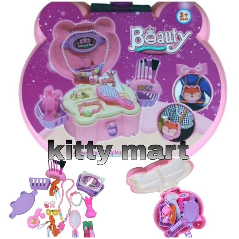 mainan anak perempuan tas koper mini make up set
