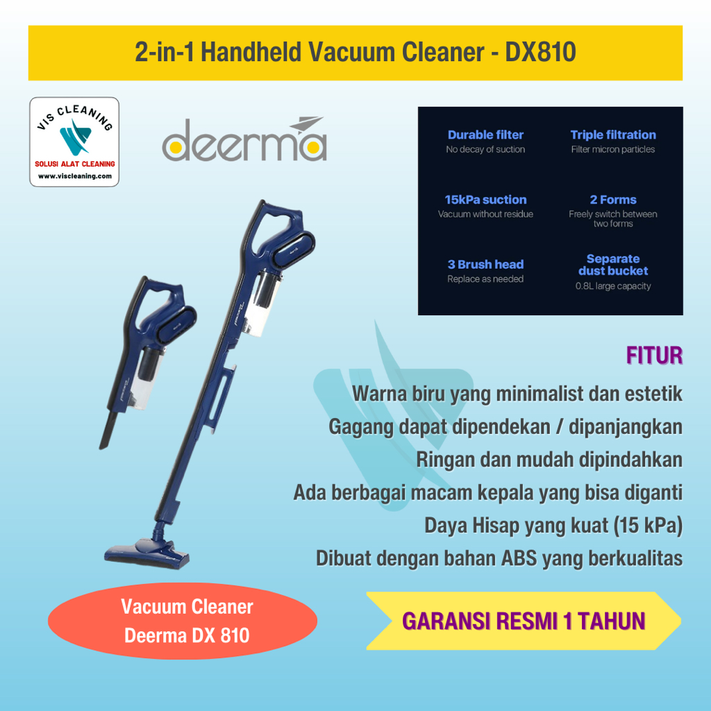 2-in-1 Handheld Vacuum Cleaner - Deerma DX 810