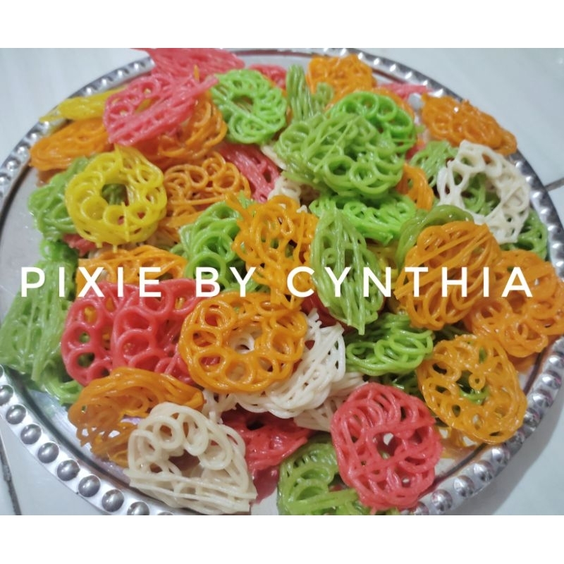 

KERUPUK MAWAR TERUNG rainbow KECIL 250 GRAM