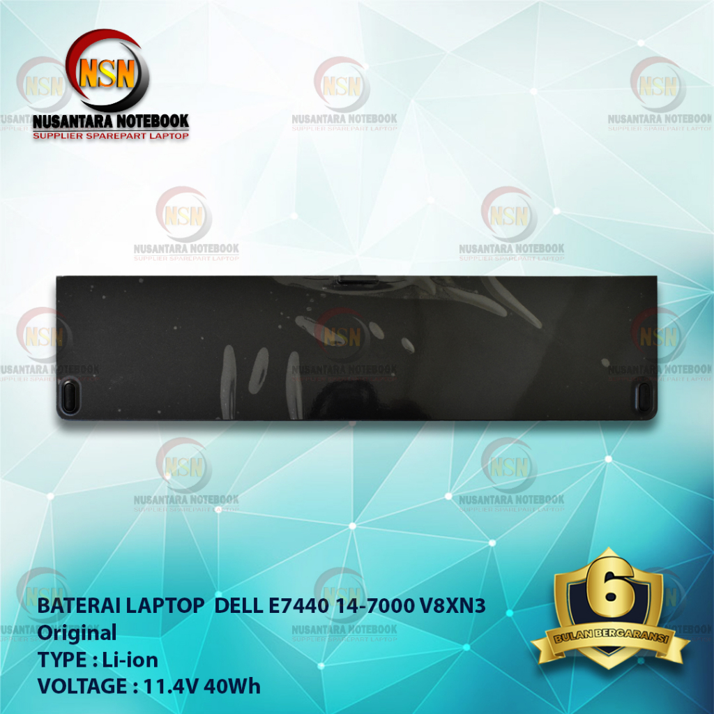 Baterai DELL ORI E7440 14-7000 V8XN3 11.1V 40Wh