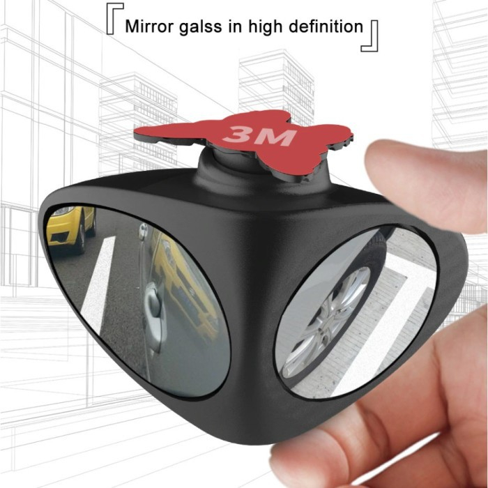 Spion cembung depan belakang Mirror spion Mobil Kiri Blind spot dual Mode Kiri