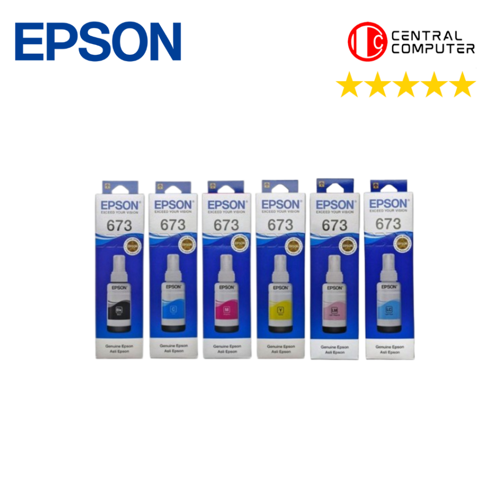 Tinta EPSON 673 Original 70ml - Printer 6 Warna C M Y BK LC LM