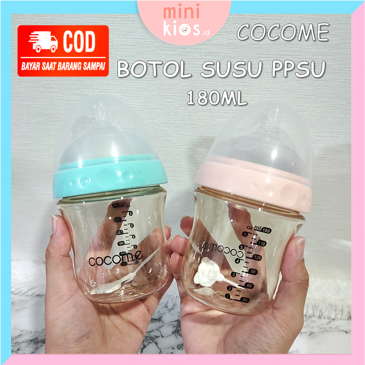 Botol Susu Bayi PPSU 180ML COCOME / COCOME PPSU Botol Susu Dot Bayi Newborn