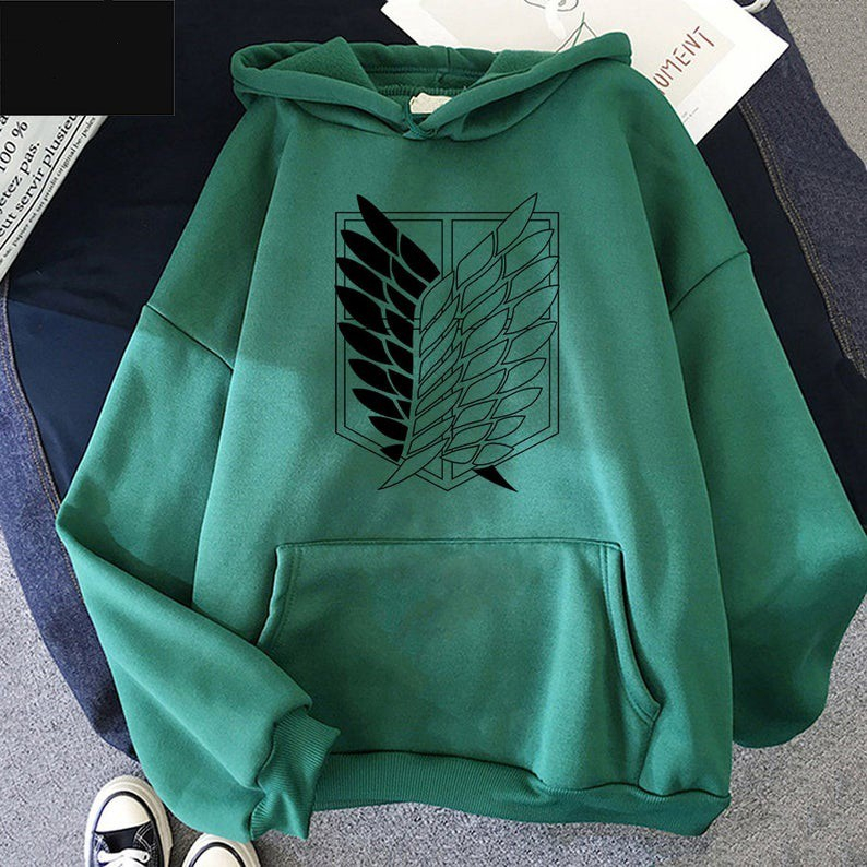 AOT Logo Hoodie Attack On Titan Jaket Anime  || Size L - XXL