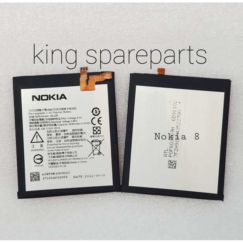 BATERAI BATRE BATTERY NOKIA 8 HB328 ORIGINAL