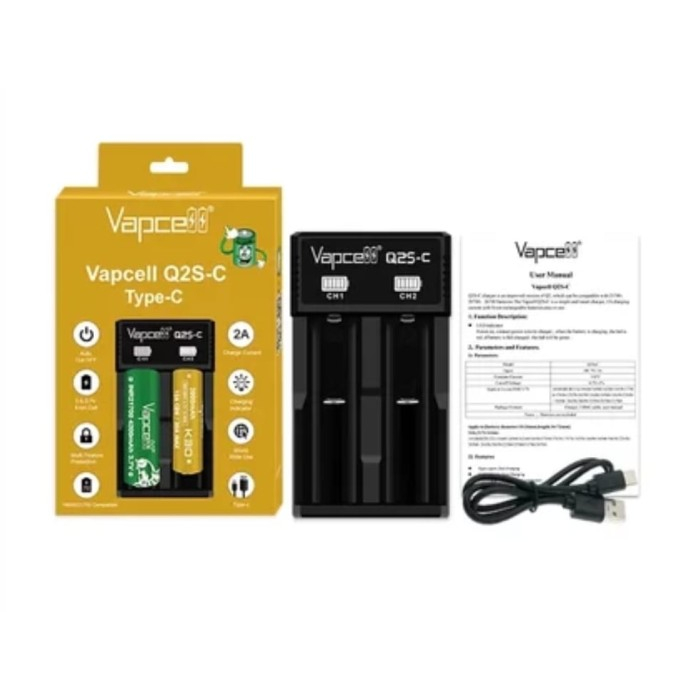 CHARGER TYPE-C VAPCELL Q2S - ORIGINAL