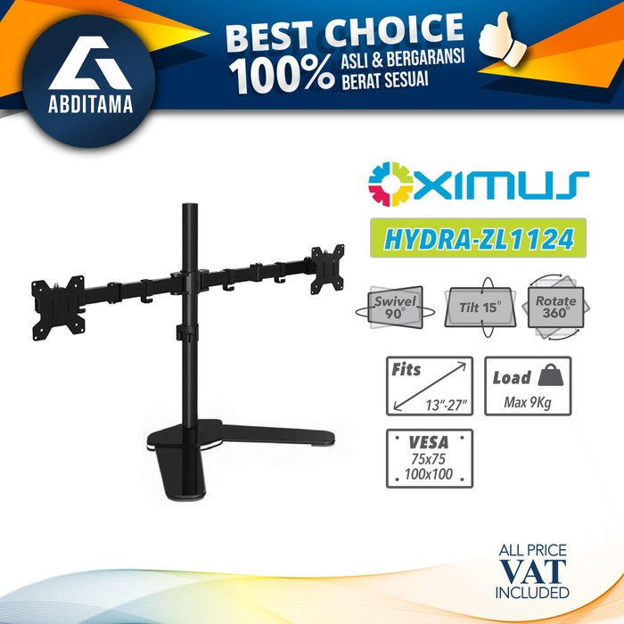 Bracket Monitor OXIMUS HYDRA ZL1124 | Dual Monitor LCD LED