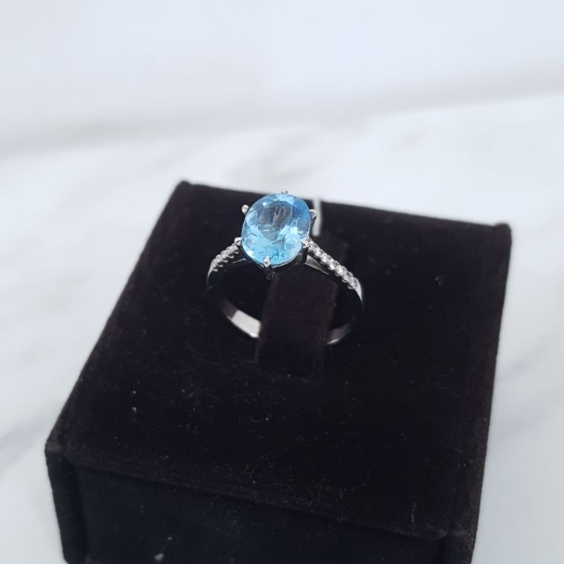 cincin emas berlian eropa asli dan natural (nj84)