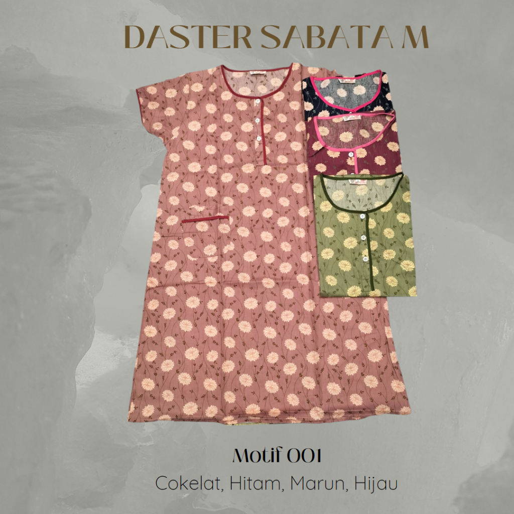 Daster Sabata Pretty Girl size M/Daster Katun Wanita/Daster Menyusui