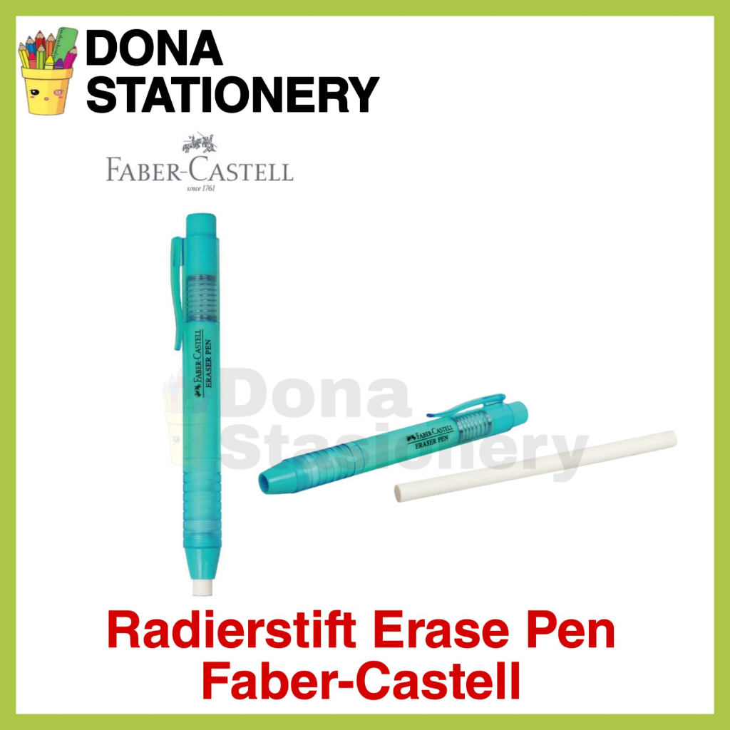Faber Castell Eraser Pen Blue Barrel | Penghapus Pensil Mekanik | Penghapus Pensil Mekanis Faber Castell