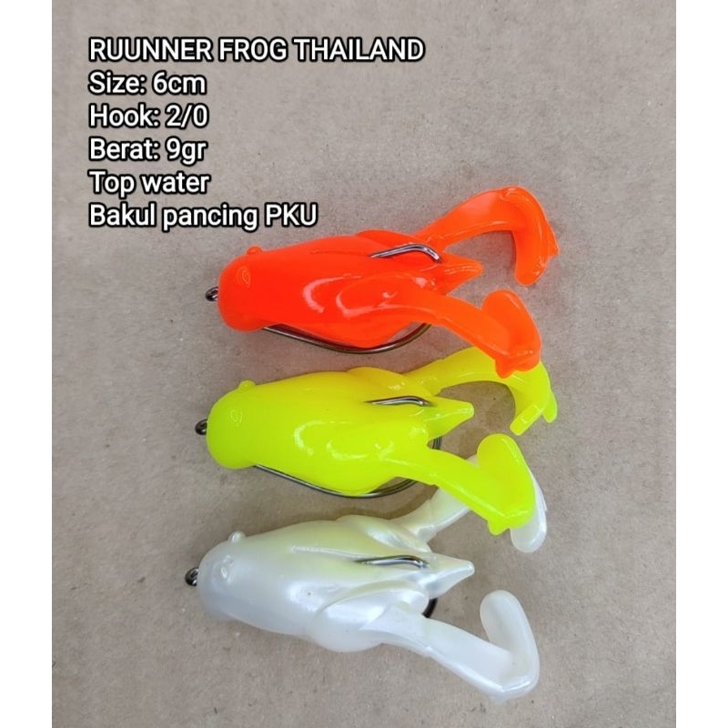 RUNNER FROG + HOOK. SOFT LURE. KATAK KAKI