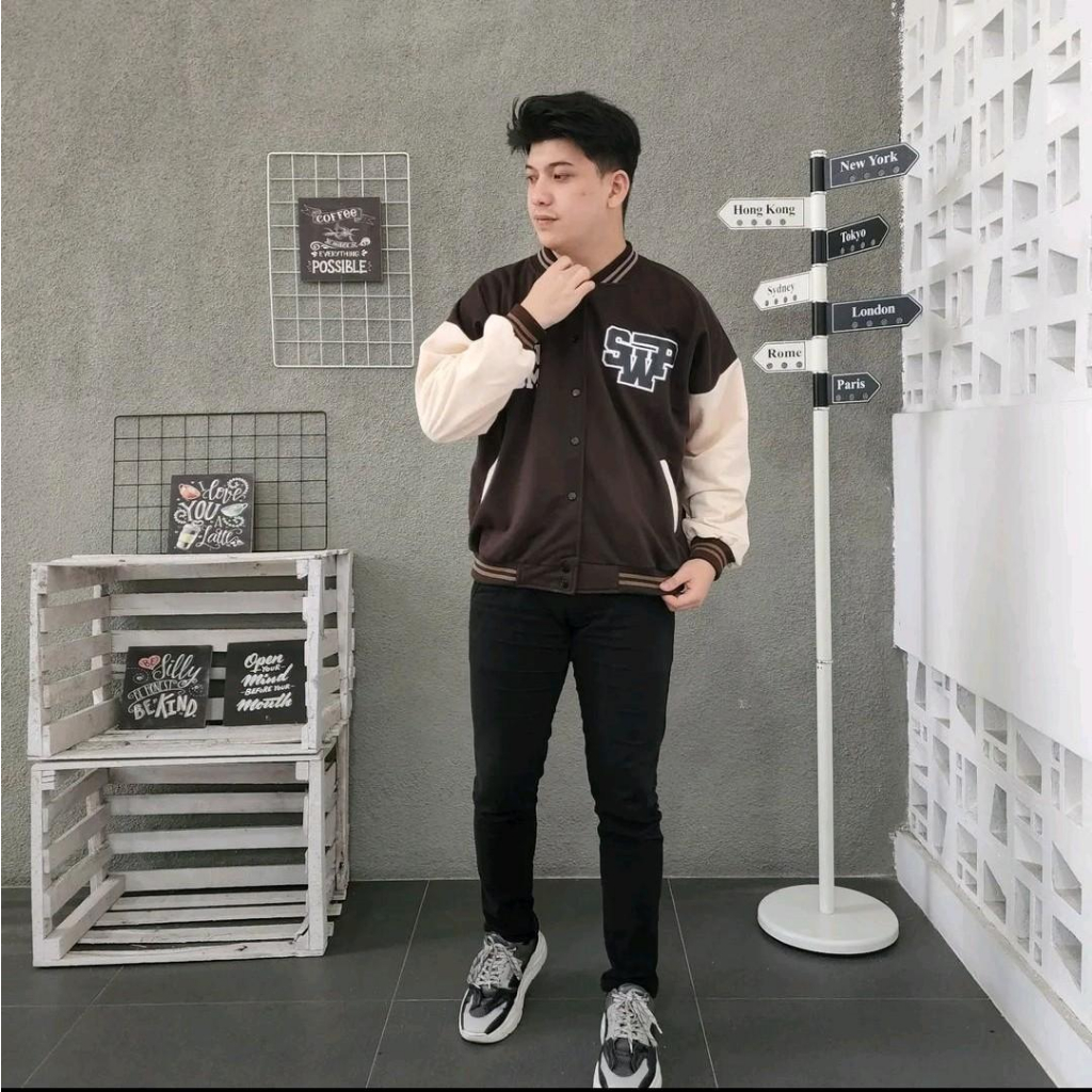 (SALE) SWP MODERNISM BASEBALL VARSITY FLEECE