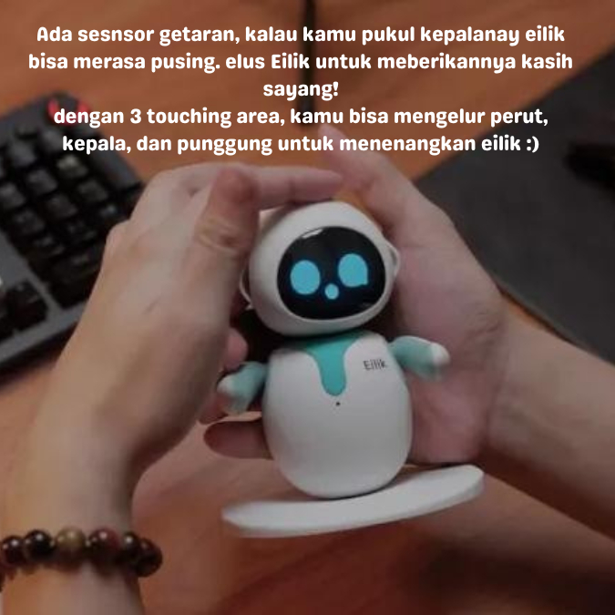 Robot Eilik / Eilik Robot / Mainan Interaktif / Robot Interaktif / Hewan Peliharaan / Robot Gemas / Robot Lucu / emotional robot / robot pintar / eilik robot bot smart desktop companion emotion / robot cilik / interactive robot / cute robot /  smart