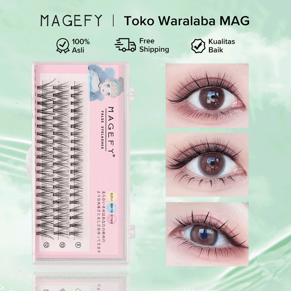 MAGEFY 3D Eyelash Extension Fish Tail Panjang Campuran 7170 Kecantikan Set