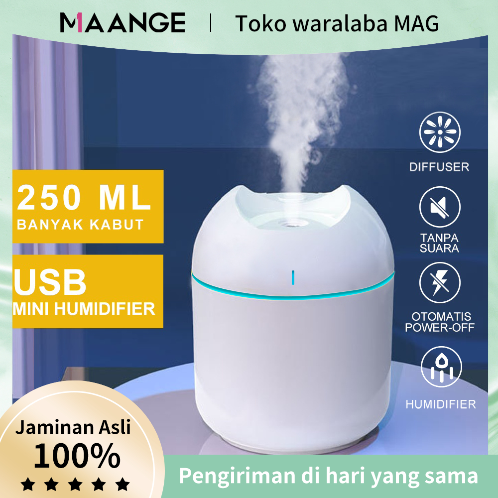 MAANGE 250Ml Mini Humidifier Diffuser Usb Air Purifier Aromatherapy Essential Oil Difuser Diffuser Humidifier Mobil Portable Pengharum Ruangan Essential Oil Difuser Aromatherapy Reed Hampers Safe Care 1296