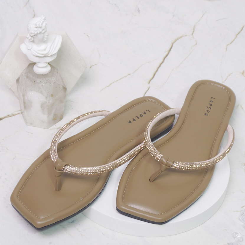 Adarastore - Lapepa ANGEL Sandal Jepit Casual Wanita Sendal Flat Kekinian Model Teplek Cewek Terbaru