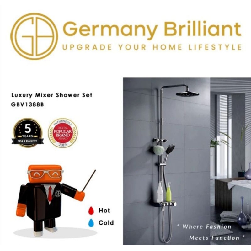 GBV1388 Shower Set Mixer GERMANY BRILLIANT GBV1388B
