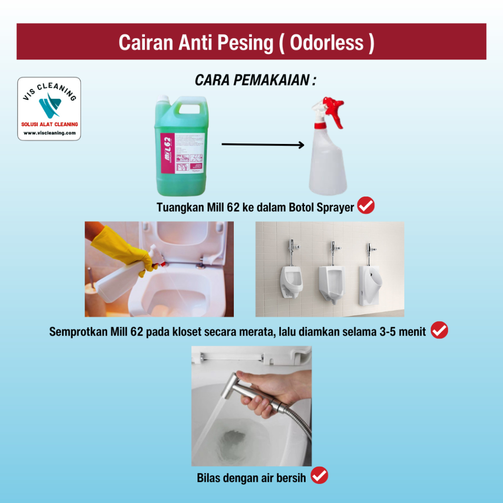 Odorless / Cairan Anti Pesing - Mill 62 ( Jerigen 4 L )