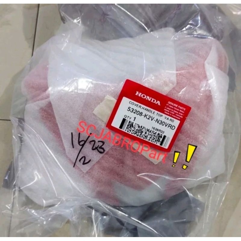 COVER HANDLE TOP RED..NEW HONDA VARIO 125 K2V..53208 K2V  N30VRD..ORI AHM