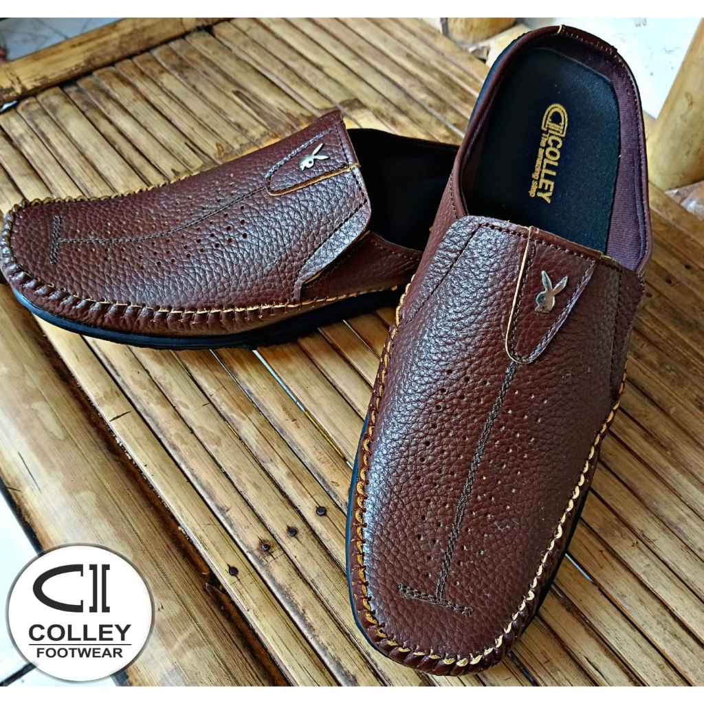 Sepatu Kulit Bustong Pria / Loafer / Casual / Leather Shoes CLY-PBB-002 Cokelat