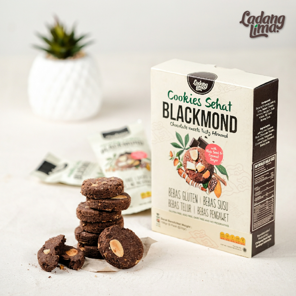 

Blackmond Sachet Ladang Lima - Cookies Coklat Almond Gluten Free With Protein & ASI Booster