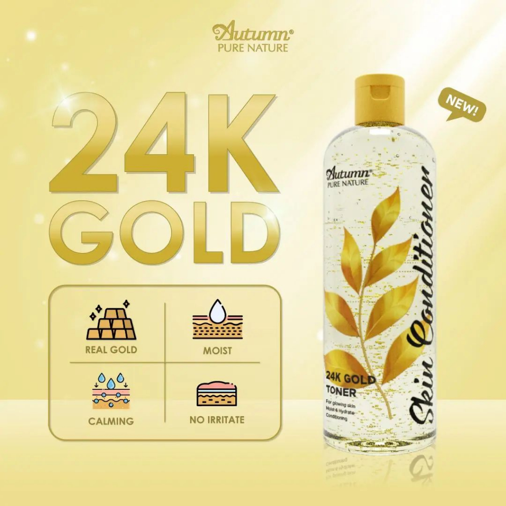 [AUTUMN 24K GOLD] AUTUMN PURE NATURE SKIN CONDITIONER 24K GOLD TONER - 500ml