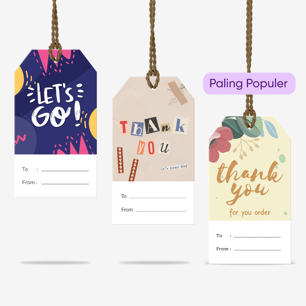 

Custoom.in - Hangtag Bentuk Segienam (Ukuran 5x9 cm) - Aesthetic Tag - Label Lucu