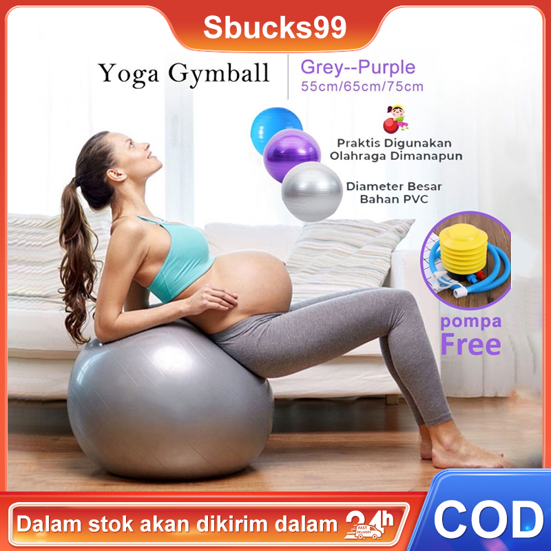 【Free shipping】Gymball Speeds Senam Bola Gym Fitness Untuk Ibu Hamil Diameter 75cm Bola yoga alat  FREE POMPA