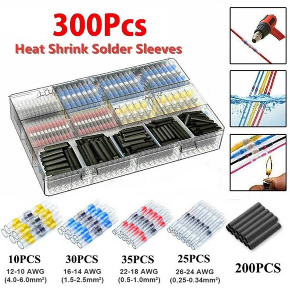 Selang Bakar Isolasi Sambungan Heat Shrink Waterproof 300 PCS Pelindung Kabel Listrik Perkakas Berkualitas