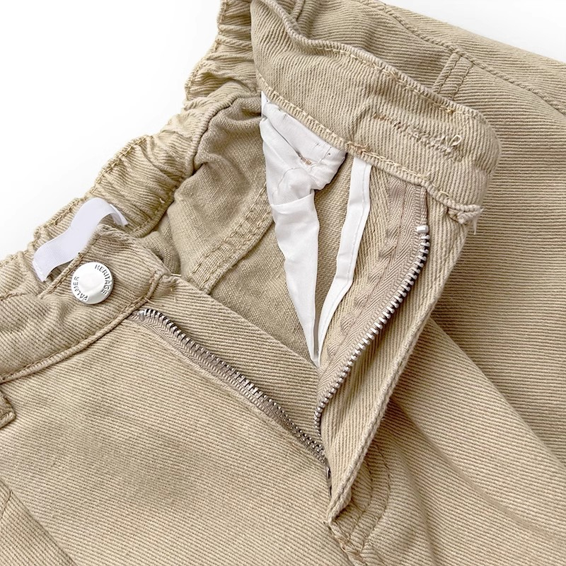 Korea Style Jeans Wanita High Waist Celana Panjang Khaki Straight Pants Loose Jeans