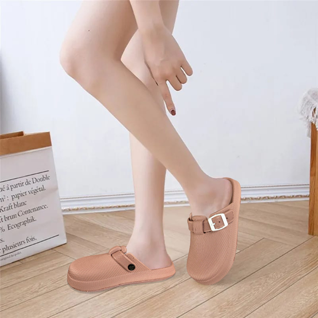 Sandal Baim Wanita Mules Bahan EVA Ringan Anti Slip Cantik - 8812M 36/41