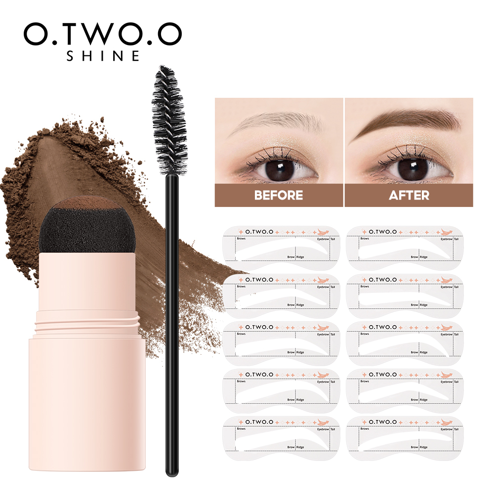 O.TWO.O~EYEBROW POWDER Cetakan Alis instan Eyebrow Stamp TAHAN LAMA, TAHAN AIR