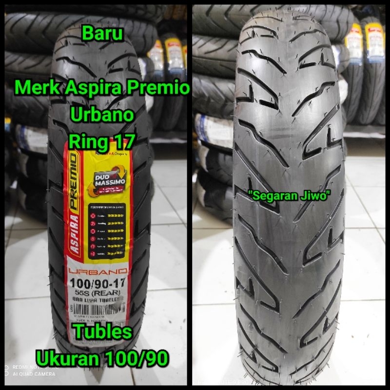 Ban tubles motor ring 17 ukuran 100/90 merk aspira premio sportivo ban belakang honda megapro new ve