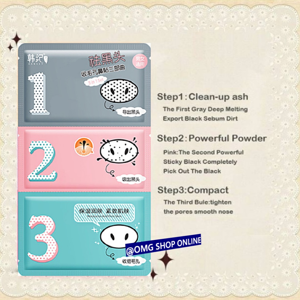 [NEW] Termurah !!! Masker Wajah 3 Step in 1 Remove Blackhead Masker Hidung Penghilang Komedo / Sheet Mask Pembersih Komedo Masker Wajah Hidung Pencabut Komedo Skincare Masker Peel Off Anti Komedo Masker Gelatin / Masker Komedo Ampuh Masker Hidung Jerawat