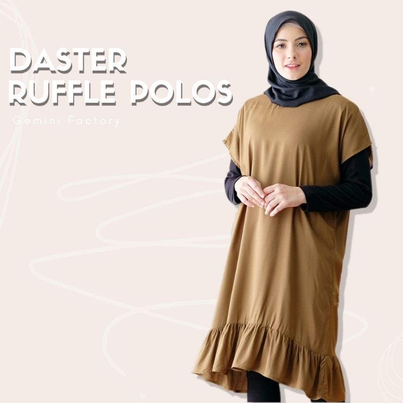 Paket 3pcs Daster Ruffle Polos(bisa pilih warna)