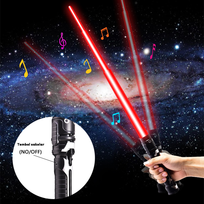 SYH Mall （2 pcs）Pedang Starwars cosplay Mainan pedang starwars pedang lampu light saber cosplay pedang laser sword