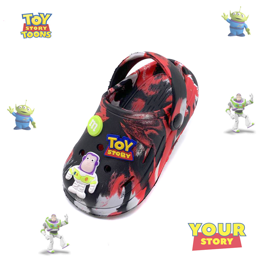 Sandal Baim Anak Motif Loreng Karakter Toy story Lucu  Kekinian Uk.20-31